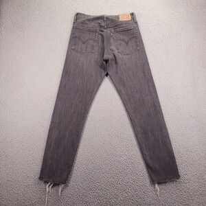 LEVIS Jeans Size 28 Wedgie Skinny High Rise Frayed Hem Gray Denim 28x27